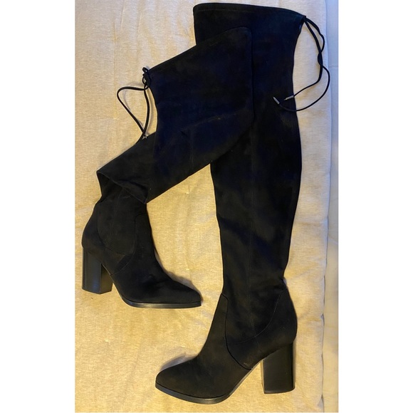Marc Fisher Black Over the Knee Boot Sz. 8 - Picture 2 of 6